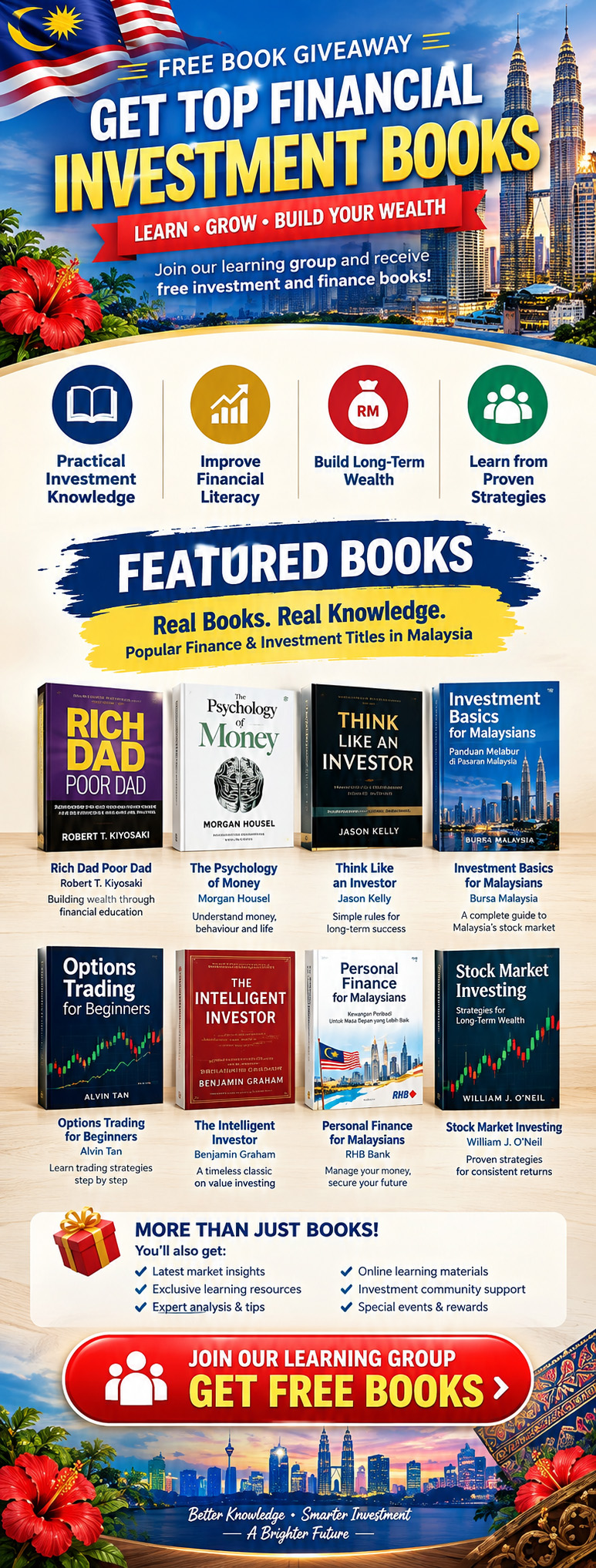Free investment book and learning community